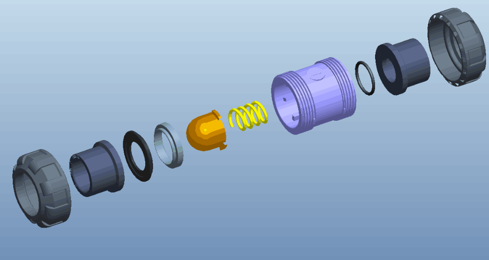 PVC Check Valve Exploded View